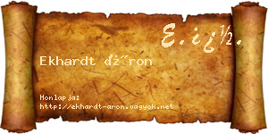 Ekhardt Áron névjegykártya