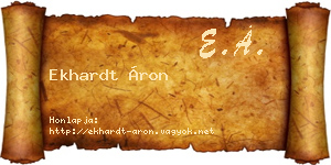 Ekhardt Áron névjegykártya